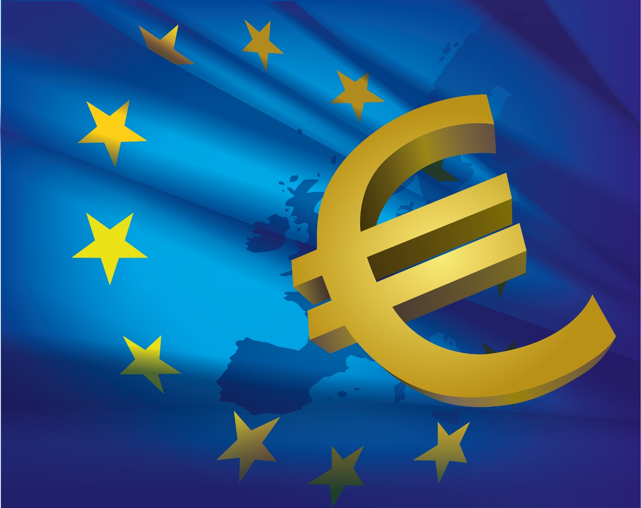 Eu-s zászlón egy € jel